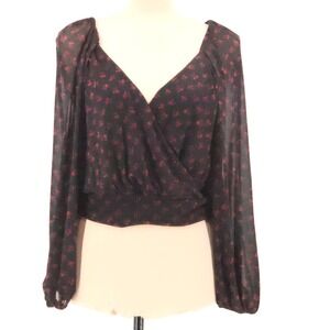 Free People Sweetie Pie Floral Mesh Top Womens Size S Whimsigoth Witchy‎ Fairy